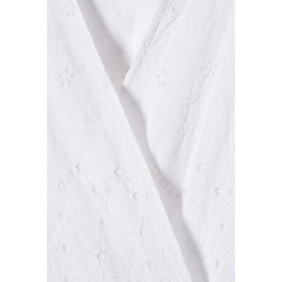 Embroidered Cotton Eyelet Midi White Dress H&M - Picture 2 of 6